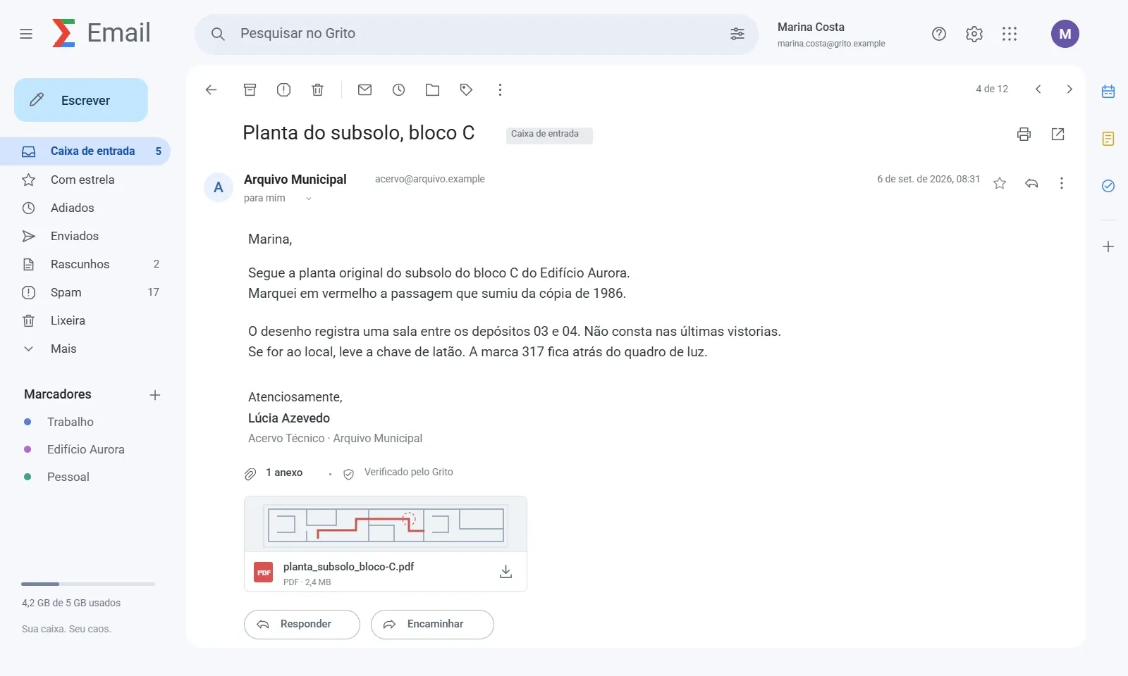 Email Aberto